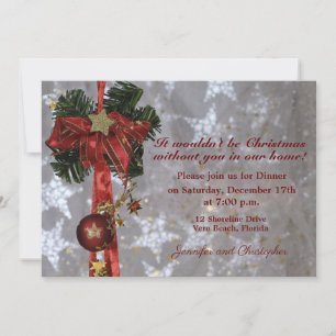 Invitation Dîner traditionnel avec présentation de Noël