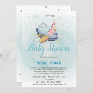 Invitation Dino Avion Conduite Par Baby shower