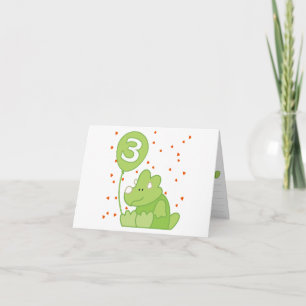 Invitation Dino Baby 3e anniversaire Renouvellement de l'invi