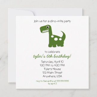 Invitation Dino-mite