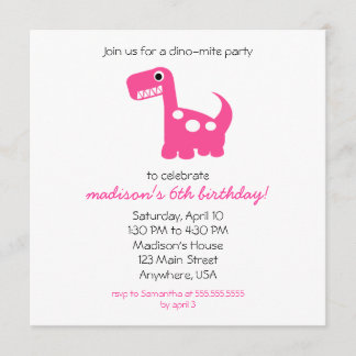 Invitation Dino-mite