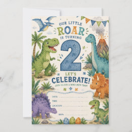 Invitation Dino-Mite 2e anniversaire