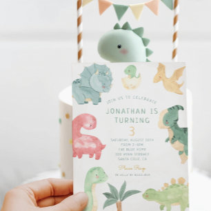 Invitation Dino Party Dino mite Anniversaire