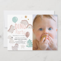 Dino Party Pink Dinosaur fille 1er anniversaire