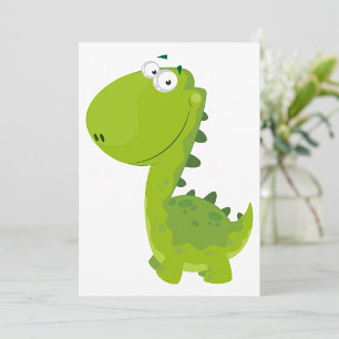 Invitation Dino Vert Sourire