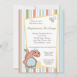 Invitation Dinos Jouer Dinosaures T Rex Baby shower Invitatio