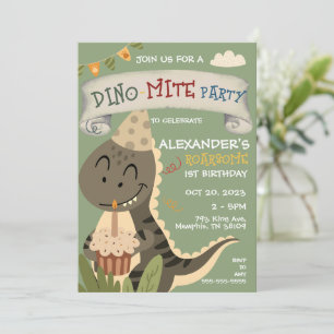 Invitation Dinosaur 1er 2ème 3ème 4ème 6ème 7ème 8ème anniver