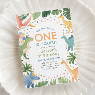 Invitation Dinosaur 1er anniversaire