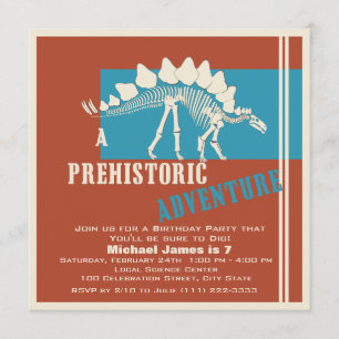 Invitation Dinosaur Anniversaire Aventure Party