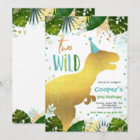 Dinosaur deux oiseaux sauvages Anniversaire du Din