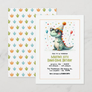 Invitation Dinosaur fête d'anniversaire