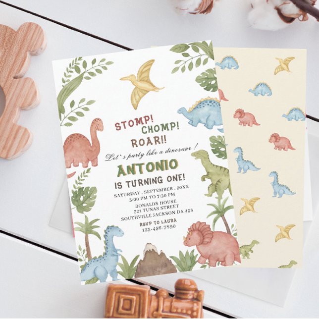 Invitation Dinosaur fête d'anniversaire (Créateur téléchargé)