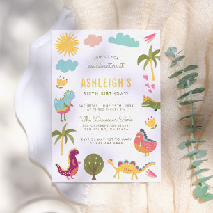 Invitation Dinosaur fête d'anniversaire   Anniversaire garçon