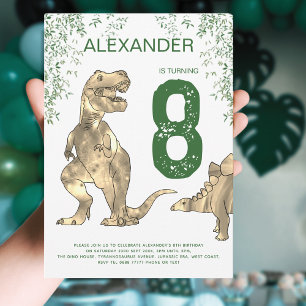Invitation Dinosaur jungle Anniversaire garçons