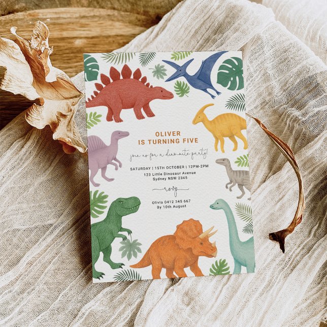 Invitation Dinosaur moderne Boy Birthday Party (Créateur téléchargé)