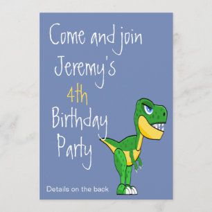 Invitation Dinosaur Motif mignon garçons Âge Anniversaire
