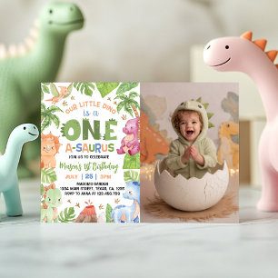 Invitation Dinosaur One-A-Saurus 1er anniversaire Photo