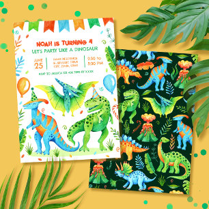 Invitation Dinosaur T rex Boys Anniversaire de fête