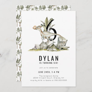 Invitation Dinosaur Thème 6ème anniversaire