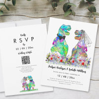 Dinosaur Thème Mariage QR Code