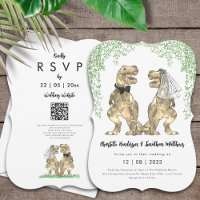 Dinosaur Thème Mariage QR Code