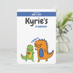 Invitation Dinosaure Anniversaire Invitation, jurassique, tre
