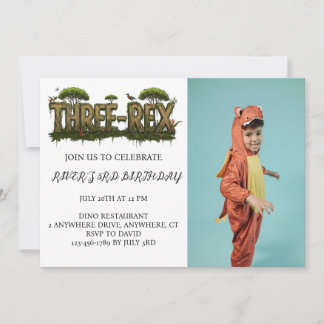 INVITATION DINOSAURE AVEC PHOTO PERSONNALISÉE