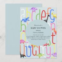 Dinosaure et Baby shower Alphabet de garçon mignet
