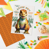 Dinosaure géant Aquarelle Boy's Birthday Party