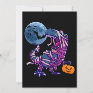 Invitation Dinosaure Halloween Dinosaure éffrayant TRex avec 
