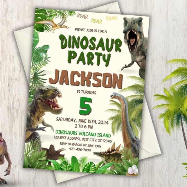 Invitation Dinosaure P (Créateur téléchargé)
