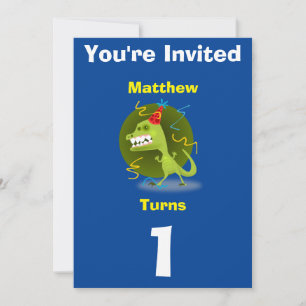 Invitation Dinosaure Personnalisé - Anniversaire a
