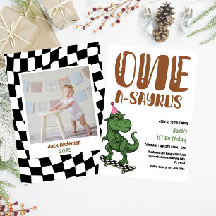 Invitation Dinosaure Premier Anniversaire, Skateboard Dinos 1