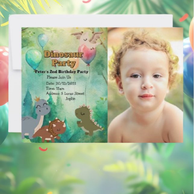 Invitation Dinosaure ROARING fête d'anniversaire! (Roaring Dinosaur Birthday Party! Fun Invitations for Kids)