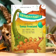 Dinosaures fête d'anniversaire Enfants garçon