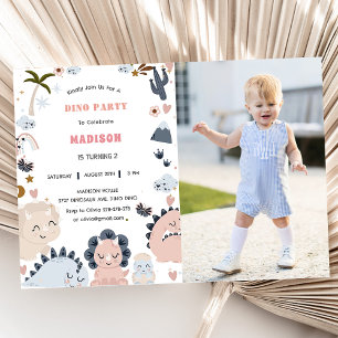 Invitation Dinosaures Premier anniversaire Dino Party