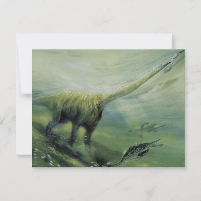 Invitation Dinosaures Vintage, Fête d'anniversaire de Brachio (Devant)