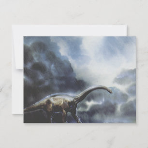 Invitation Dinosaures vintages, Barapasaurus fête d'anniversa