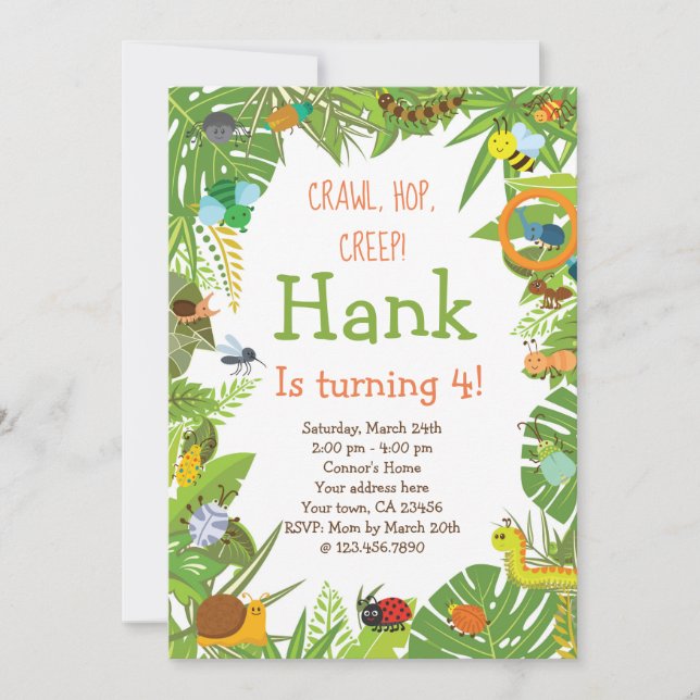 Invitation d'insecte d'insecte (Devant)