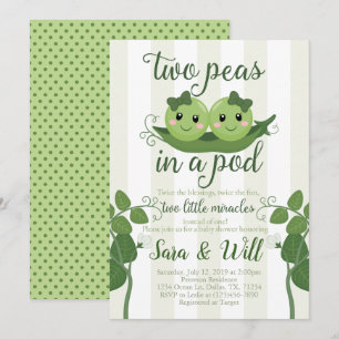 Invitation d'invitation Baby shower de pois