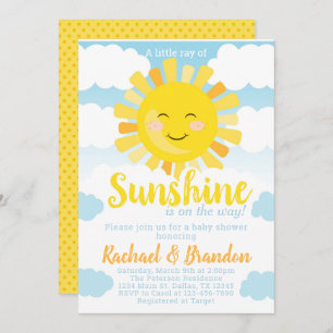 Invitation d'invitation de Baby shower solaire