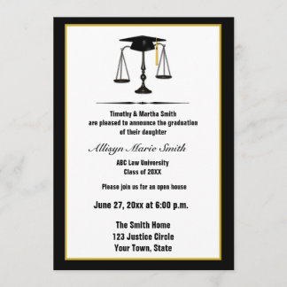 Invitation Diplômé Annoucement d'école de droit