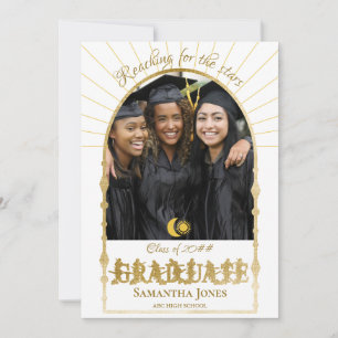 Invitation Diplôme Astronomie céleste Espace Photo Grad