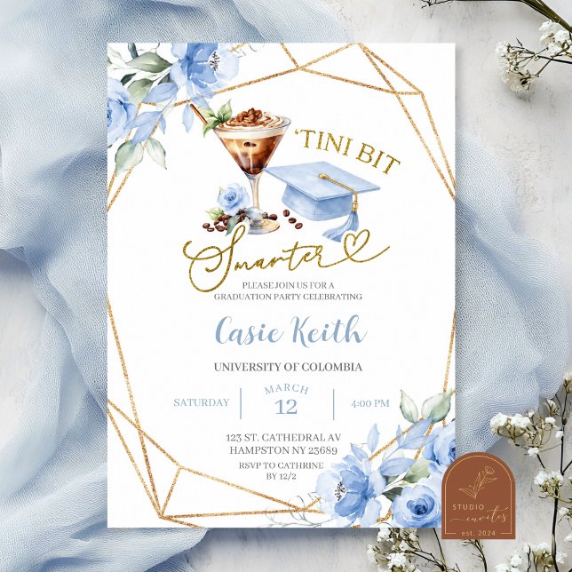 Invitation Diplôme Blue Tini un peu plus intelligent Espresso (Créateur téléchargé)