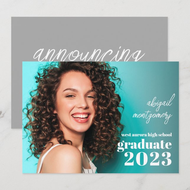 Invitation Diplôme chic (Devant / Derrière)