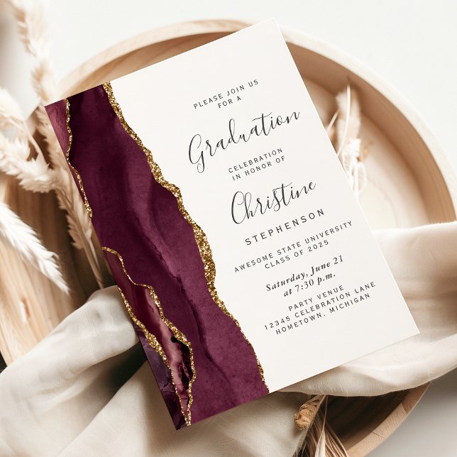 Invitation Diplôme d'agate dorée de Bourgogne 2026 (Créateur téléchargé)