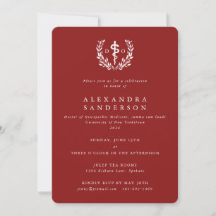 Invitation Diplôme de Docteur en médecine ostéopathique