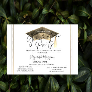 Invitation Diplôme de fin d'études de cadre simple et chic