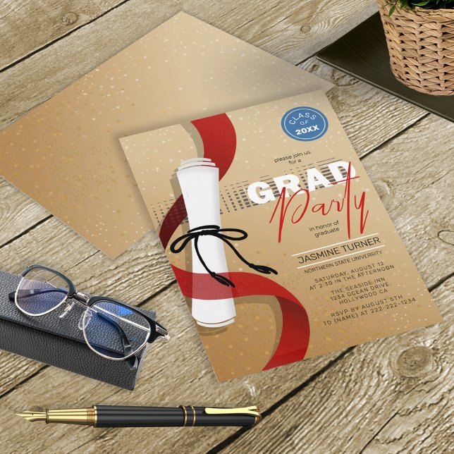 Invitation Diplôme de fin d'études - Numéro de défilement 891 (Créateur téléchargé)