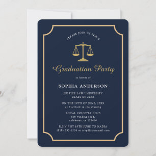 Invitation Diplômé de la faculté de droit Balance de la justi
